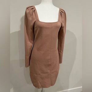 EXPRESS X NEGIN MIRSALEHI RUFFLE NUDE DRESS